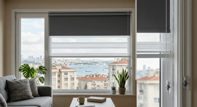 Tül stor ve blackout stor multi sistem perde kapak